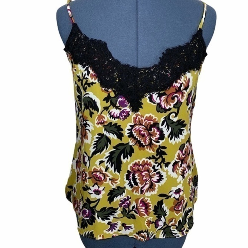 Ann Taylor Factory Flowered Mustard Camisole